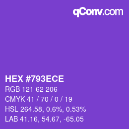 Color code: HEX #793ECE | qconv.com