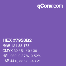 Color code: HEX #7958B2 | qconv.com