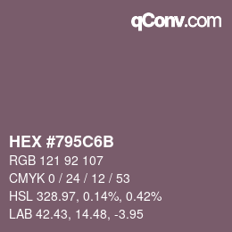 Color code: HEX #795C6B | qconv.com