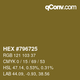 Color code: HEX #796725 | qconv.com