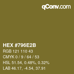Color code: HEX #796E2B | qconv.com