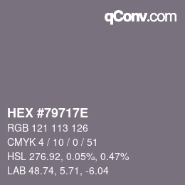 Código de color: HEX #79717E | qconv.com