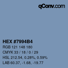 Color code: HEX #7994B4 | qconv.com