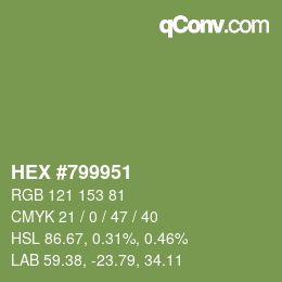 Color code: HEX #799951 | qconv.com
