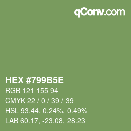 Código de color: HEX #799B5E | qconv.com