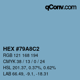 Color code: HEX #79A8C2 | qconv.com