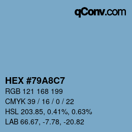 Color code: HEX #79A8C7 | qconv.com