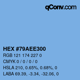 Color code: HEX #79AEE300 | qconv.com