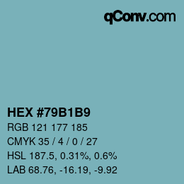 Color code: HEX #79B1B9 | qconv.com
