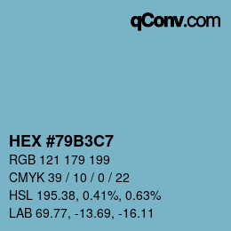 Color code: HEX #79B3C7 | qconv.com