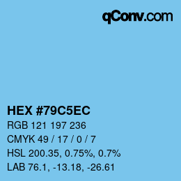 Color code: HEX #79C5EC | qconv.com