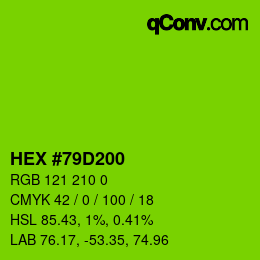 Color code: HEX #79D200 | qconv.com