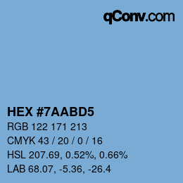 Color code: HEX #7AABD5 | qconv.com