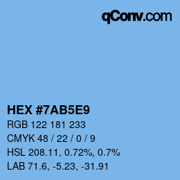Color code: HEX #7AB5E9 | qconv.com