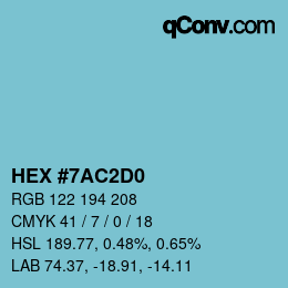 Color code: HEX #7AC2D0 | qconv.com