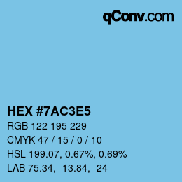 Color code: HEX #7AC3E5 | qconv.com