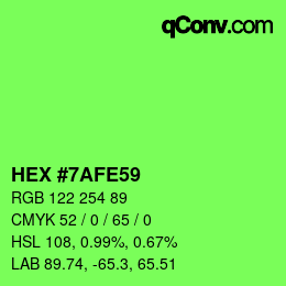 Color code: HEX #7AFE59 | qconv.com