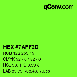 カラーコード: HEX #7AFF2D | qconv.com