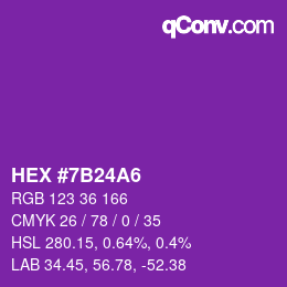 Color code: HEX #7B24A6 | qconv.com