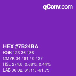 Color code: HEX #7B24BA | qconv.com