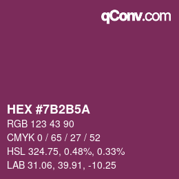 カラーコード: HEX #7B2B5A | qconv.com