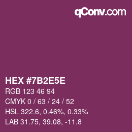 Color code: HEX #7B2E5E | qconv.com