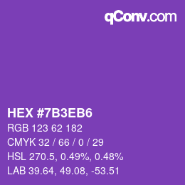 Color code: HEX #7B3EB6 | qconv.com