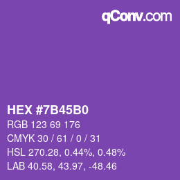 Color code: HEX #7B45B0 | qconv.com