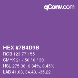 Código de color: HEX #7B4D9B | qconv.com