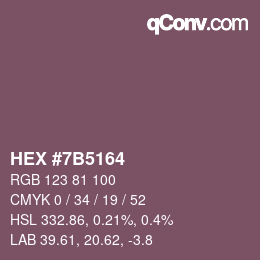 Color code: HEX #7B5164 | qconv.com