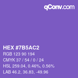 Color code: HEX #7B5AC2 | qconv.com
