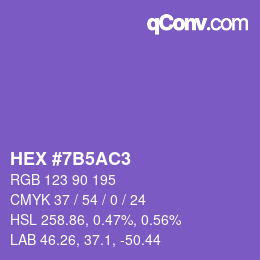 Color code: HEX #7B5AC3 | qconv.com