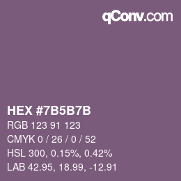 カラーコード: HEX #7B5B7B | qconv.com