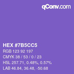 Color code: HEX #7B5CC5 | qconv.com