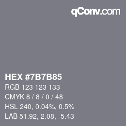 Color code: HEX #7B7B85 | qconv.com