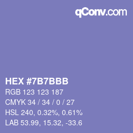 Color code: HEX #7B7BBB | qconv.com