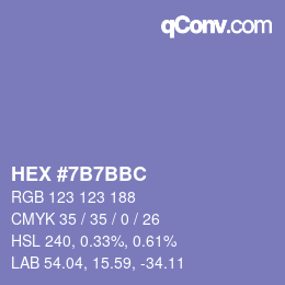 Color code: HEX #7B7BBC | qconv.com