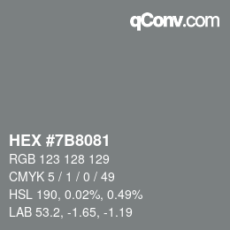 Color code: HEX #7B8081 | qconv.com