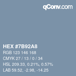Color code: HEX #7B92A8 | qconv.com
