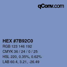 Color code: HEX #7B92C0 | qconv.com