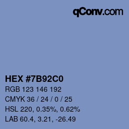 Color code: HEX #7B92C0 | qconv.com