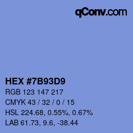 Color code: HEX #7B93D9 | qconv.com
