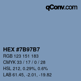 Color code: HEX #7B97B7 | qconv.com