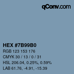 Color code: HEX #7B99B0 | qconv.com