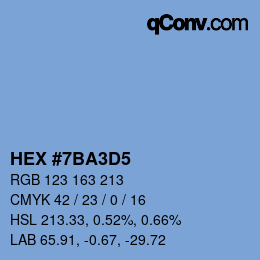 Color code: HEX #7BA3D5 | qconv.com