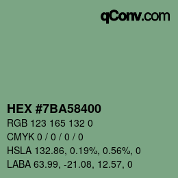 カラーコード: HEX #7BA58400 | qconv.com