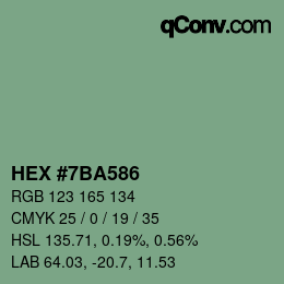 カラーコード: HEX #7BA586 | qconv.com