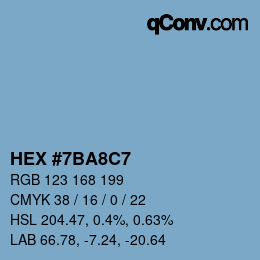 Color code: HEX #7BA8C7 | qconv.com