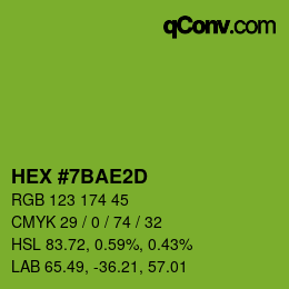 颜色代码: HEX #7BAE2D | qconv.com