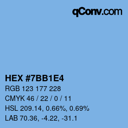 Color code: HEX #7BB1E4 | qconv.com